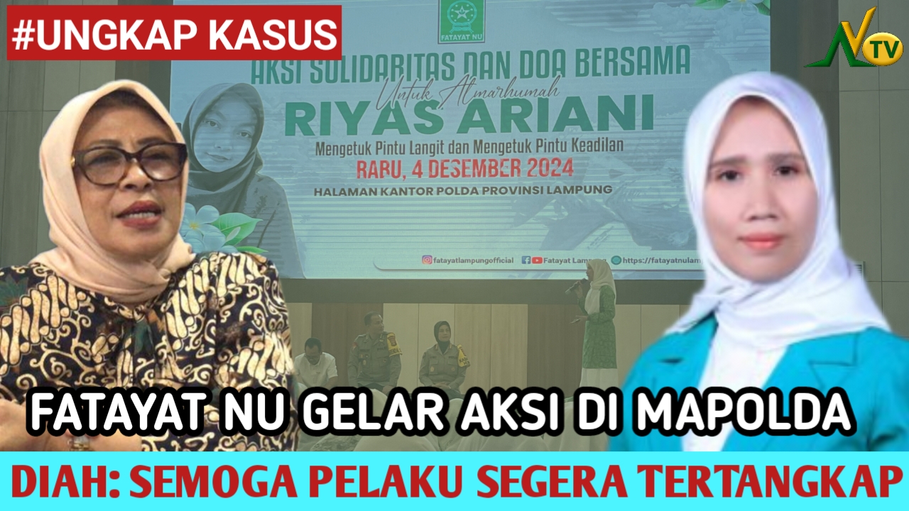 Fatayat NU Gelar Aksi di Mapolda, Diah: Semoga Pelaku Segera Tertangkap